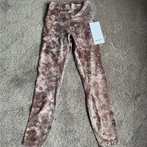 Lululemon Athletica Brown Tie-Dye Leggings